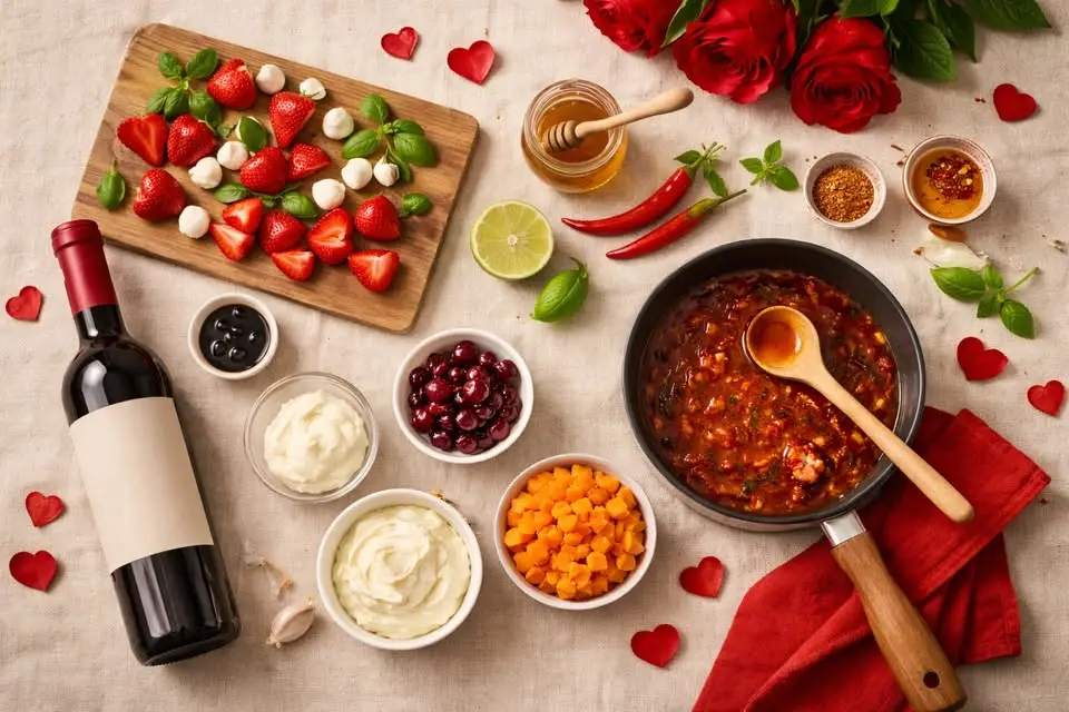 Valentin-napi páros látványfőzés